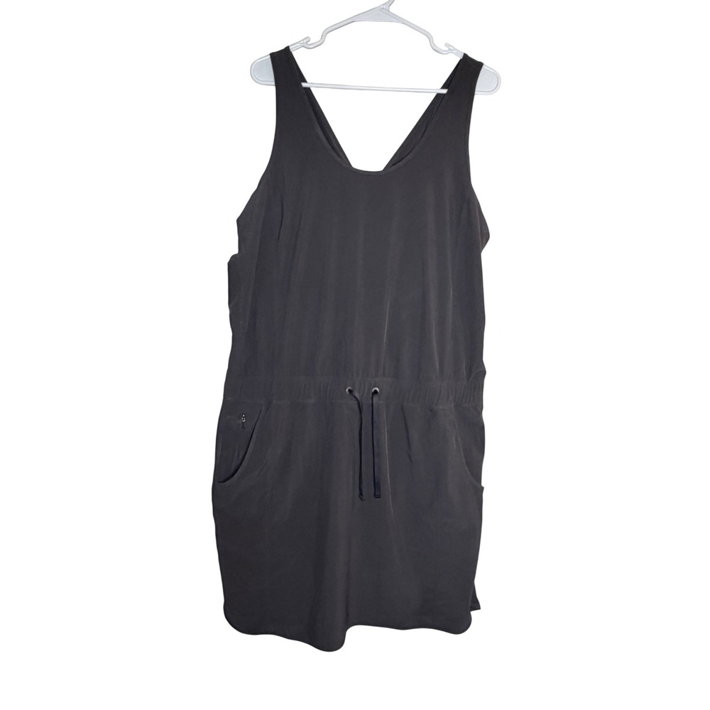 Patagonia Womens Fleetwith Dress Black Sleeveless XL Drawstring Active Hiking